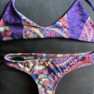 Jolyn Clothing Purple and Pink Bikini Set